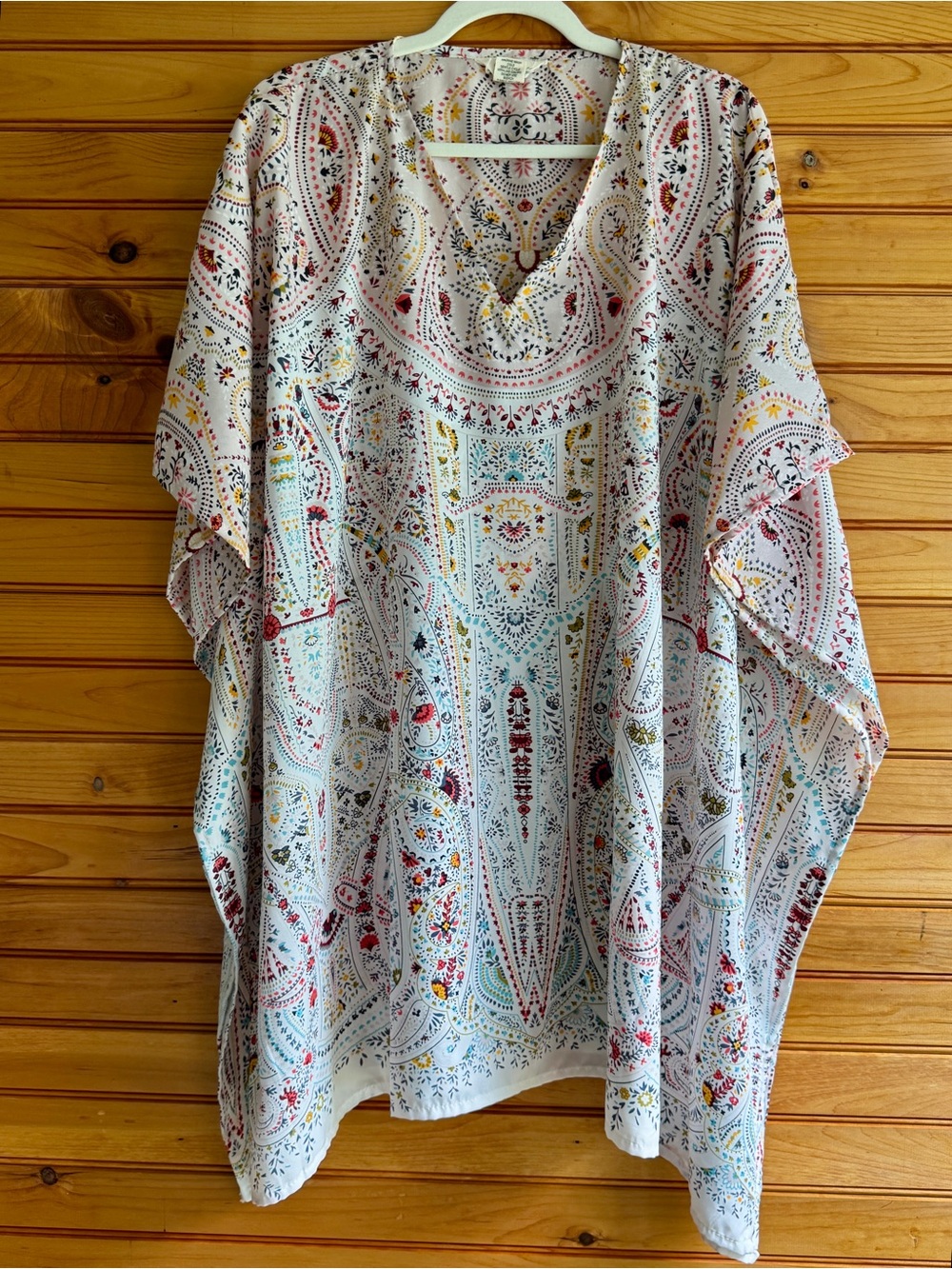 Gypsie Blu Boho Paisley Swim Cover Up One Size Oversized Beach Kaftan Kimono